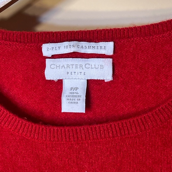 Cashmere Classic Red Women's Top - Picture 3 of 8